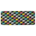 thumbnail image 1 of Geometric Kitchen Mat, Abstract Art Style Illustration of Colorful Squares Modern Expression Pattern, Plush Decorative Kitchen Mat with Non Slip Backing, 47" X 19", Multicolor, by Ambesonne, 1 of 1