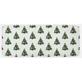 thumbnail image 1 of Geometric Kitchen Mat, Christmas Tree Pattern Celebration Presents Traditional Holiday, Plush Decorative Kitchen Mat with Non Slip Backing, 47" X 19", Hunter Green Ruby White, by Ambesonne, 1 of 1