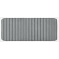 thumbnail image 1 of Geometric Kitchen Mat, Hand Drawn Greyscale Illustration of Rhombuses Diagonal Herringbone Lines, Plush Decorative Kitchen Mat with Non Slip Backing, 47" X 19", Grey Charcoal Grey, by Ambesonne, 1 of 1