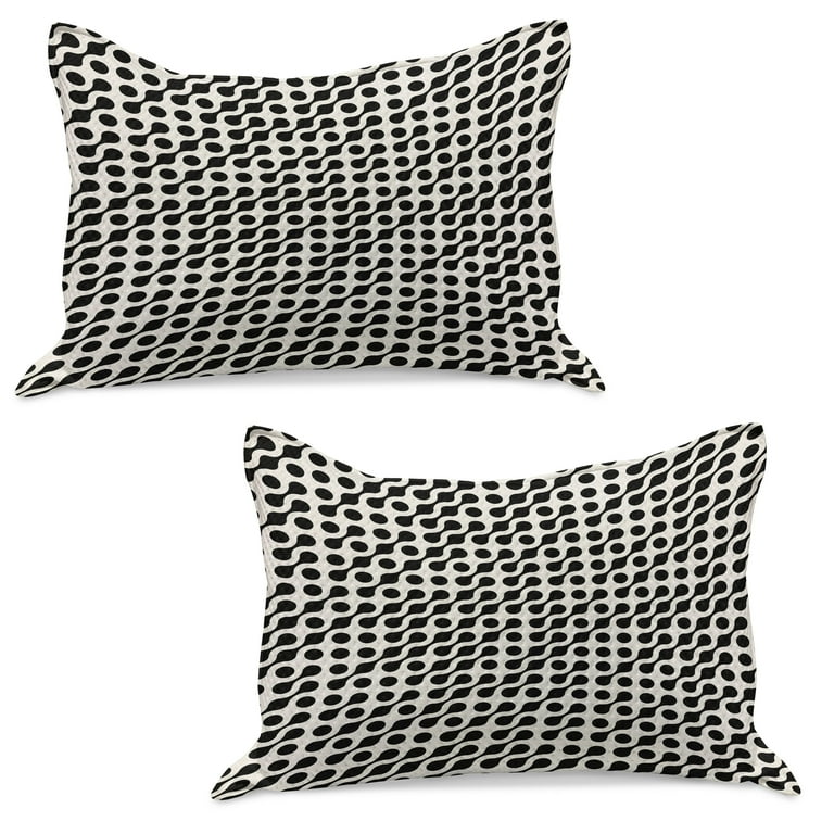 Set Of 2 Black And White Diagonal Pillow Covers Set Of 2 Black And White Diagonal Pillow Covers