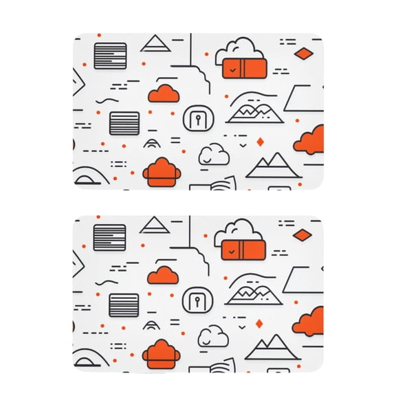 Geometric Landscape Elements 2 Pack 4x2.5 Inch Magnetic Stickers Thick and Strong for Fridge Dishwasher Teaching