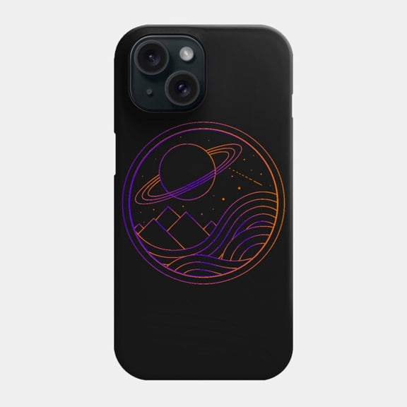 Geometric Landscape Space Protective Cover for iPhone 11–17 Pro Max Cosmic V4
