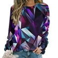thumbnail image 1 of Geometric Lattice Womens Oversized Sweatshirts Hoodies Crewneck Casual Tops Comfy FallWinter Clothes 2024, 1 of 7