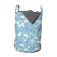 thumbnail image 1 of Geometric Laundry Bag, Drop-Shaped Curls and Half Circles Geometric Forms Contemporary Mosaic Pattern, Basket with Handles Drawstring Closure for Laundromats, 13" x 19", Multicolor, by Ambesonne, 1 of 4