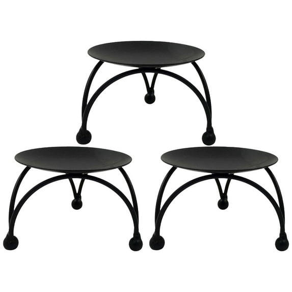 Geometric Lavender Candles For Home Large, Scented Candles Clearance, Geometric Round Wrought Iron Candlestick Desktop Decorative Ornaments Creative Metal Black Candle Board
