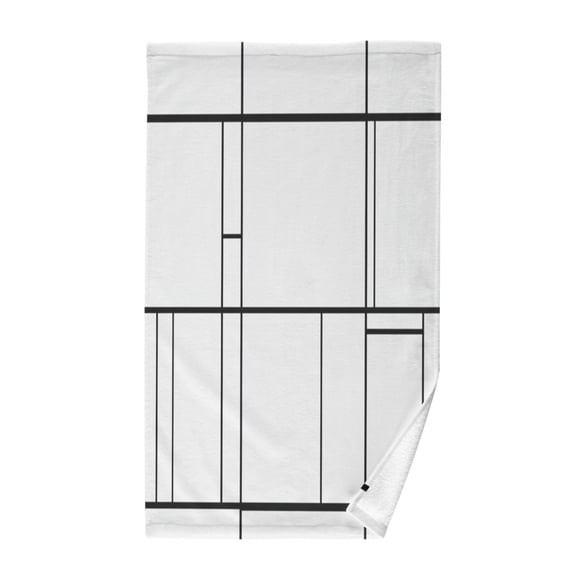 Geometric Layout Design Hand Towel Cotton 16x28 in Soft Absorbent Quick Dry Bath Face Towel
