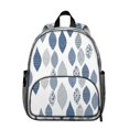 thumbnail image 1 of Geometric Leaf White Pattern Backpack for School, Cute School Bag with Adjustable Shoulder Straps and Padded Back, 13.8"x11.4"x6", 1 of 5