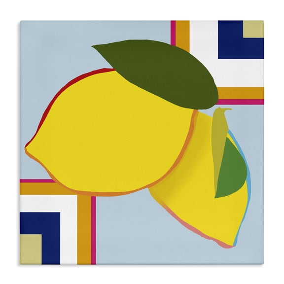 Stupell Industries Geometric Lemon Fruit Canvas Wall Art, design by Daniela Santiago, 24 x 24