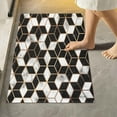 thumbnail image 1 of Geometric Line Marble Bathroom Rug 24"×16",Non-Slip High Absorbent Bath Mat Rug Machine Washable Bahtub Mats Home Decor, 1 of 7