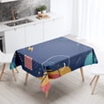 thumbnail image 1 of Geometric Line Tablecloth Home Decor Stain Resistant Waterproof Table Decoration Rectangular Kitchen Fireplace Countertop, 1 of 5