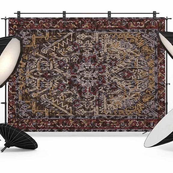 Geometric Lines Backdrop for Photography, Retro Boho Abstract Photo Backdrop Portrait Background Party Banner Photo Backgrounds for Studio Booth Props, 12x8ft