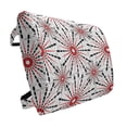 thumbnail image 1 of Geometric Lumbar Pillow, Trippy Flower with Shapes in New Modern Image, Soft Back Cushion for Office Chairs with Adjustable Straps, 14" x 13", Red Black White, by Ambesonne, 1 of 7