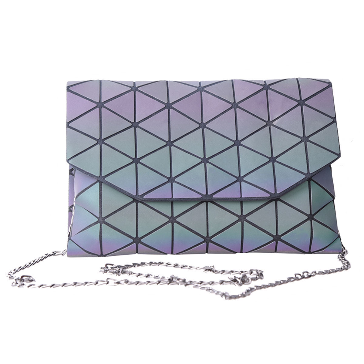 Amazon.com: Kbinter Geometric Luminous Purses and Handbags Shard Lattice  Eco-Friendly Artificial Leather Rainbow Holographic Purse, Black, Large :  Clothing, Shoes & Jewelry
