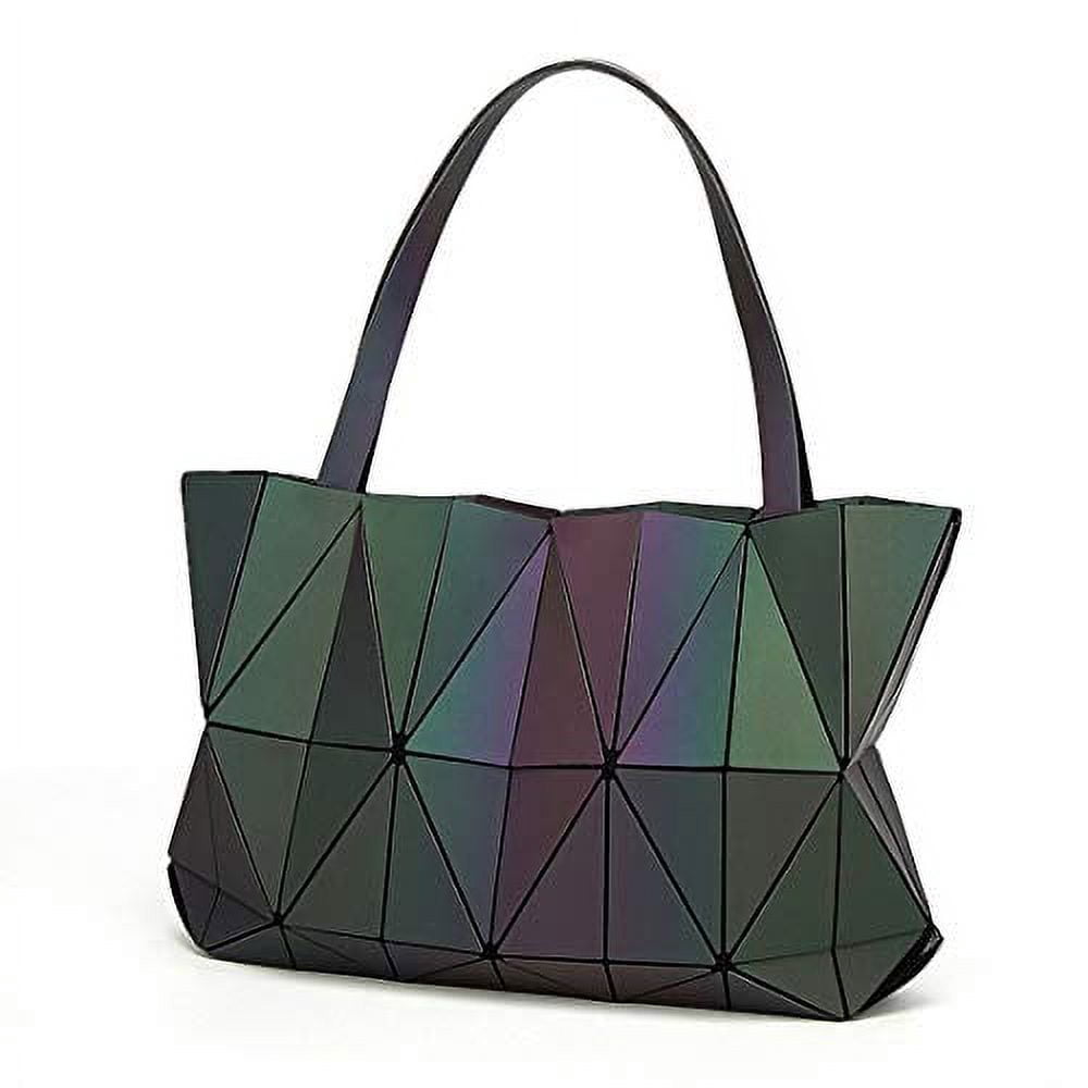 Handbags Womens Geometric Luminous Purse bags Ladies Top Handle Satchel Bags ladies Luminous bag geometric bags for women 2024 Quilted  main image 4