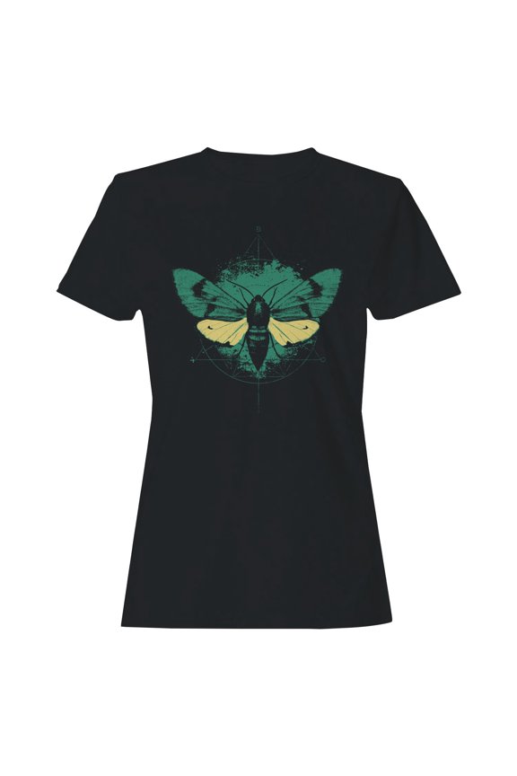 Geometric Luna Moth Art Women's T-shirt