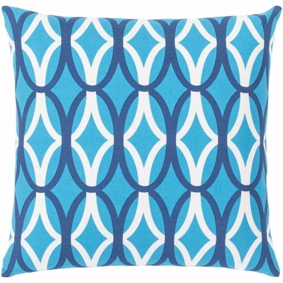 Geometric MRA013-2020D Square 20" x 20" Pillow Cover + Down Insert