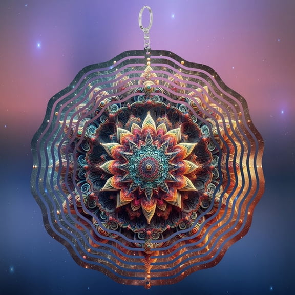 Geometric Mandala 3D Wind Spinner Star Art Decor for Home Patio