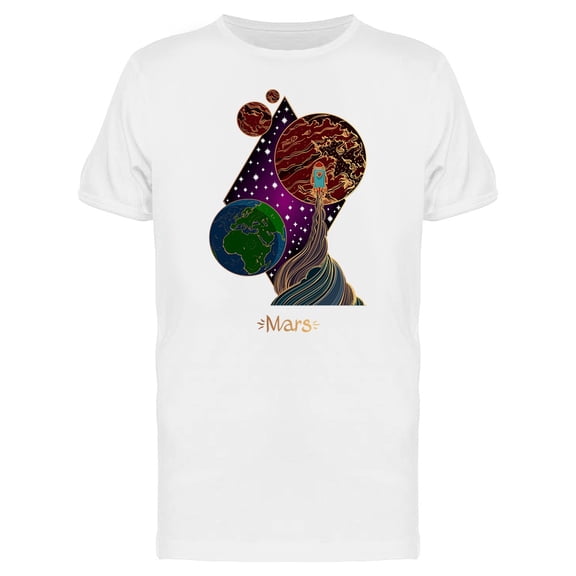 Geometric Mars T-Shirt Men -Image by Shutterstock, Male 4X-Large