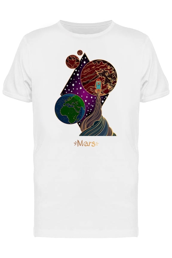 Geometric Mars T-Shirt Men -Image by Shutterstock, Male 4X-Large