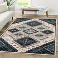 thumbnail image 1 of Geometric Medallion Indoor Rug, 5' x 8', White Navy Blue, 1 of 5