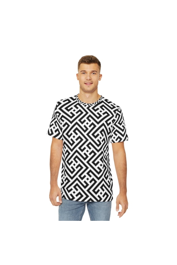 Geometric Men's Polyester Tee (AOP)