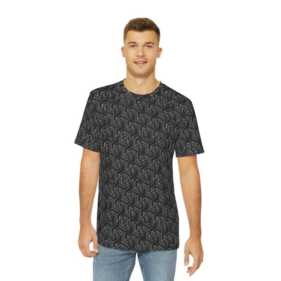 Geometric Men's Polyester Tee (AOP)