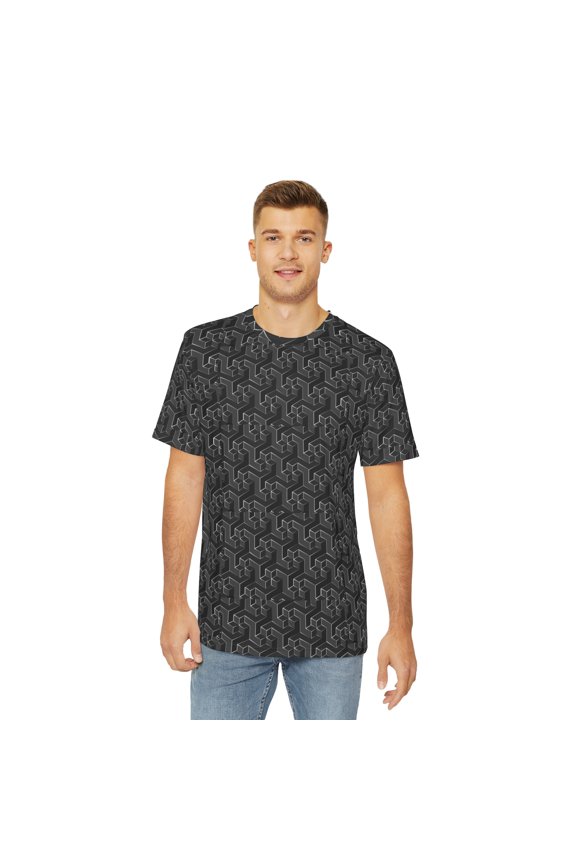 Geometric Men's Polyester Tee (AOP)