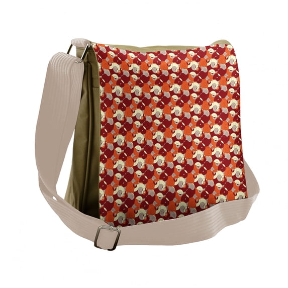 Geometric Messenger Bag, Colorful Spiral Lines, Unisex Cross-body, by Ambesonne