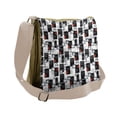 thumbnail image 1 of Geometric Messenger Bag, Creative Modern Shapes, Unisex Cross-body, by Ambesonne, 1 of 2