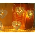 thumbnail image 1 of Geometric Metal Fairy String Lights, 3M 20LED Heart, Indoor & Outdoor, Warm White LED, Battery Operated, 1 of 8