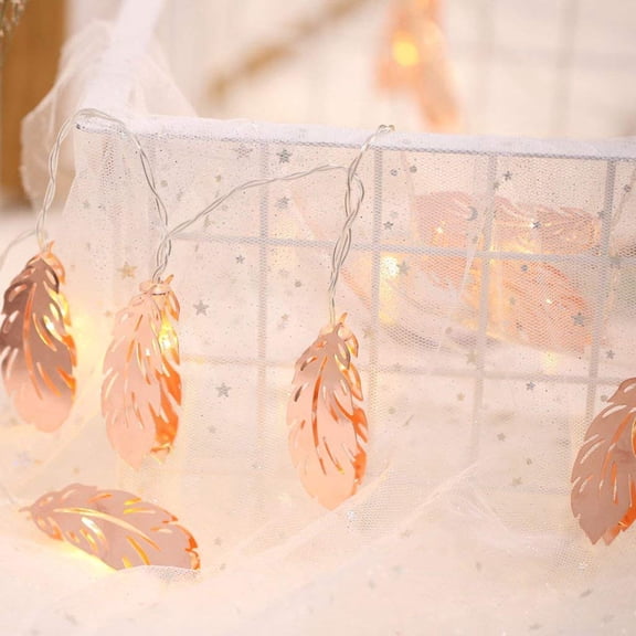 Geometric Metal Lights, 3M 20 LEDs Diamond Fairy String Lights Battery Powered Rose Gold Geometric Led Fairy Lights for Bedroom,Wedding