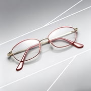 Geometric Metal Reading Glasses Ultra Lightweight Comfort Fit for Men Women