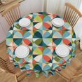 thumbnail image 1 of Geometric Mid Century Modern Round Tablecloth Table Cover Washable Tabletop for Kitchen Dinning Decoration 60inch, 1 of 5