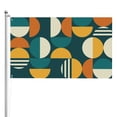 thumbnail image 1 of Geometric Mid Century Retro Double Sided Flag 3x5FT Reversible Garden Flag Outdoor Decor for House, Porch, Lawn, Yard, Indoor Wall, Party Decoration, 1 of 6