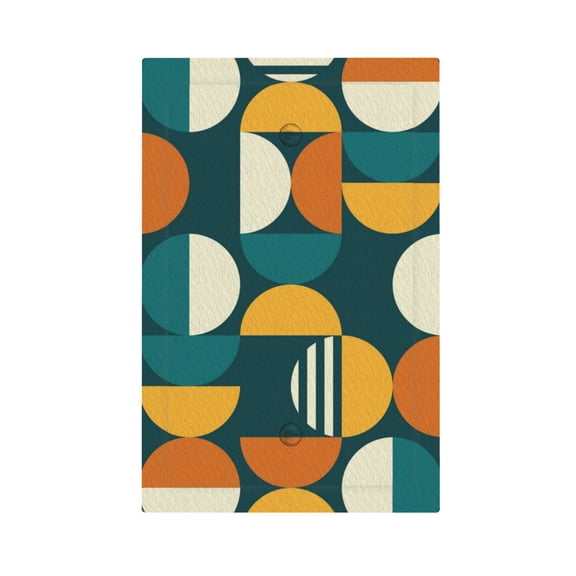 Geometric Mid Century Retro Light Switch Cover Decorator No Device Blank Wall Plate 1-Gang Receptacle Outlet Decor