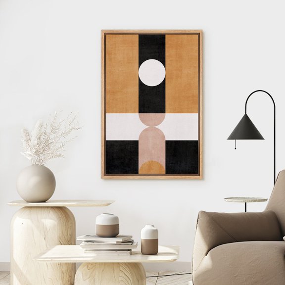 Geometric Mid Century Rings Nordic Wall Art Decor Unframed Paper Print