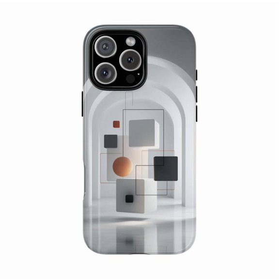 Geometric Minimal Shapes Modern Abstract Pattern Case for iPhone 17 16 15 14 13 12 11 Pro Max