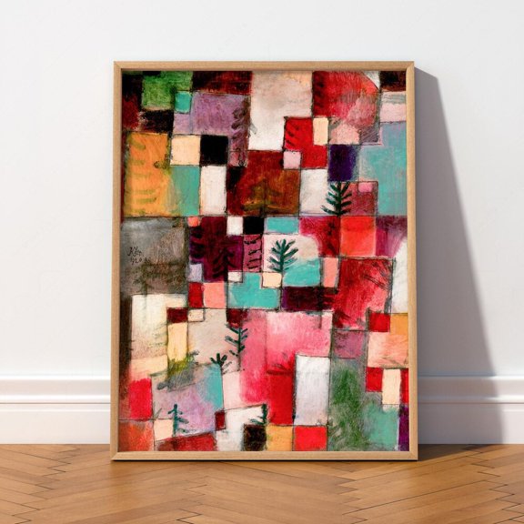 Geometric Modern Abstract Expressionist Colorful Fine Vintage Poster