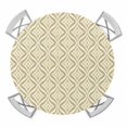 thumbnail image 1 of Geometric Modern Elastic Fitted Round Table Cover Vintage Abstract Waterproof Outdoor Tablecloth for Holiday Party, Picnic, Patio & Dining Fits Tables Up to 55"-60", 1 of 8