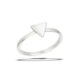 thumbnail image 1 of Geometric Modern Triangle Stacking Ring .925 Sterling Silver Band Jewelry Female Male Unisex Size 8, 1 of 4