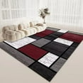 thumbnail image 1 of Geometric Modern carpets for living room Red Black Creativity Rugs Sofa Chair Beside Mat Light Luxury Rugs for Bedroom tapete, 1 of 5