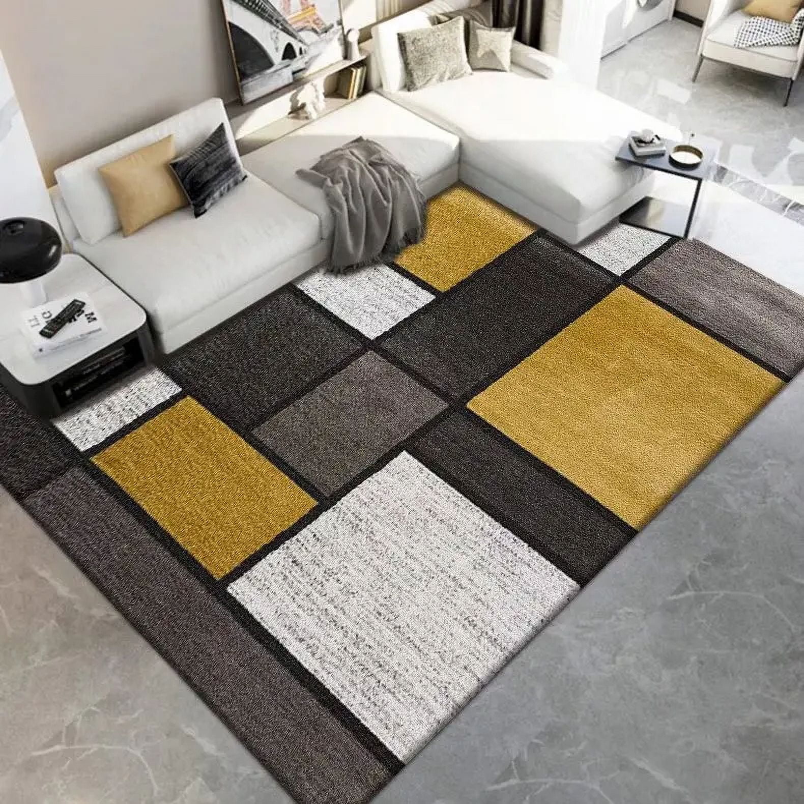 Geometric Modern carpets for living room Red Black Creativity Rugs Sofa ...