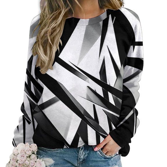 Geometric Mom Sweatshirt For Women Long Sleeve Pullover