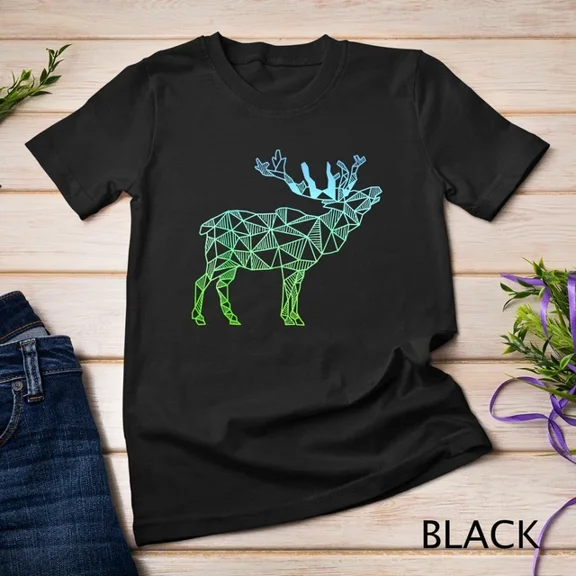 Geometric Moose Elk T Shirt Wild Alaska Mountain Animal T-Shirt Unisex S-5XL Hot Trending Shirt, Vintage Birthday Gift