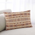 thumbnail image 1 of Geometric Moroccan Throw Pillow Cover, Brown Nordic Boho Stripes Rectangle Decorative Pillow Case Protector Soft Cushion Cover Lumbar Pillowcase for Couch Sofa Bedroom Car Chair Decor 20x36 Inch, 1 of 8