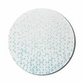 thumbnail image 1 of Geometric Mouse Pad for Computers, Abstract Soft Toned Triangles Hipster Fashion Boho Minimalist Design, Round Non-Slip Thick Rubber Modern Mousepad, 8" Round, Pale Blue and White, by Ambesonne, 1 of 2
