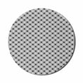 thumbnail image 1 of Geometric Mouse Pad for Computers, Contemporary Abstract Forms with Inner Diamond Shapes, Round Non-Slip Thick Rubber Modern Gaming Mousepad, 8" Round, Pale Grey Charcoal Grey, by Ambesonne, 1 of 2
