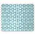 thumbnail image 1 of Geometric Mouse Pad, Continuous Nested Squares Design Pattern with Retro Influences, Rectangle Non-Slip Rubber Mousepad, Seafoam Dark Sky Blue, by Ambesonne, 1 of 2