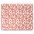 thumbnail image 1 of Geometric Mouse Pad, Retro Inspired Repetitive Pattern with Nested Pastel Rounds Print, Rectangle Non-Slip Rubber Mousepad, Salmon and White, by Ambesonne, 1 of 2