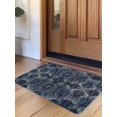 thumbnail image 1 of Geometric Navy, Door Mat&nbsp;Indoor Outdoor Entrance, Non Slip Rug for Kitchen Bathroom Entryway Rug, Blue Contemporary Country Boho Flower Washable Doormat Floor Mat 24x36 Inch, 1 of 8